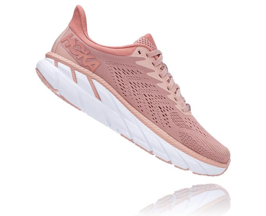 Hoka One One Womens Running Shoes - Clifton 7 - Pink - AQYG26087